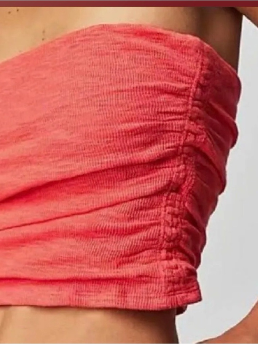 Free people Boulevard Strapless Ruched Crop top